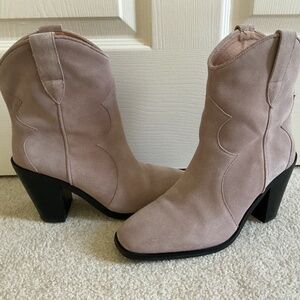 Jeffrey Campbell Jument Western Bootie Pink Suede